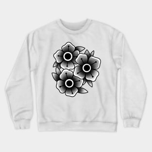 Lil Blackwork Flowers Crewneck Sweatshirt